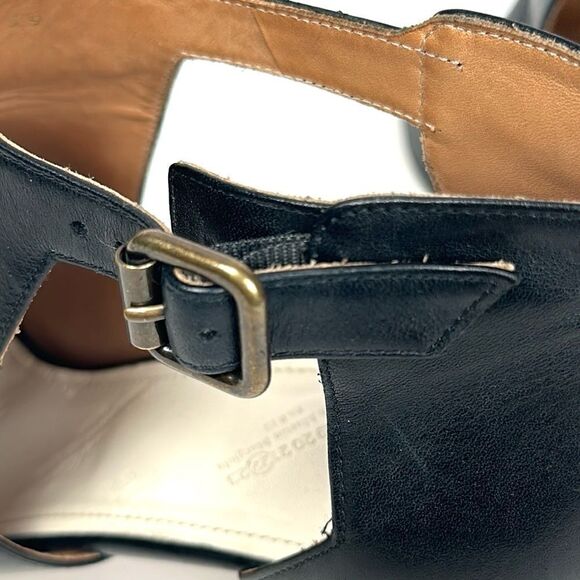 Maison Martin Margiela Black Leather Ombre Heels Open Toe Side Buckle Italy 39 - Picture 12 of 16